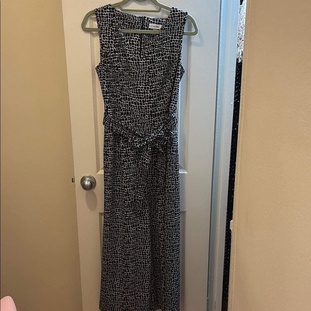 Calvin Klein Black and White Jumpsuit